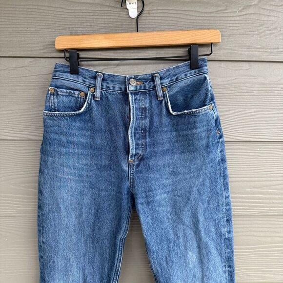 Agolde Riley raw hem jeans size 25 - Picture 3 of 6